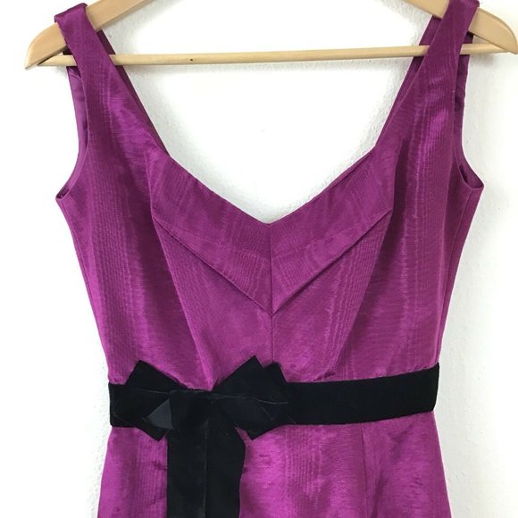 BADGLEY MISCHKA PINK/BLACK V-NECK DRESS SIZE 2-EUC - Picture 2 of 8